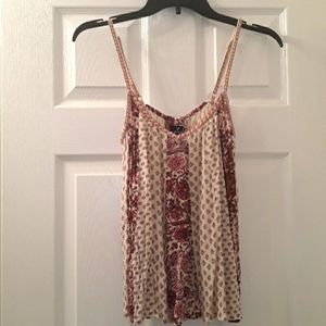 American Eagle Boho Floral Adjust Strap Top S